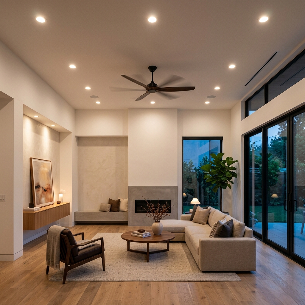 Lighting and ceiling fan installation